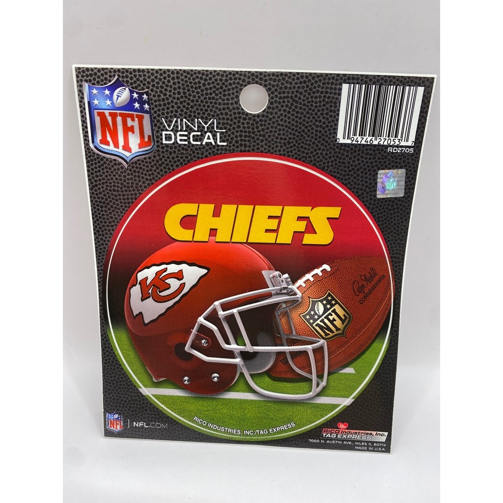 Kansas City Chiefs‎ NFL Team Vinyl Decal Helmet Football Logo New Licensed